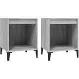 The Living Store Nočna omarica 2 kosa Siva sonoma 40x35x50 cm - Nočna Omarica, (21420923) | Shoptok.si