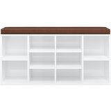  Klupa za cipele sjajna bijela 103x30x48 cm konstruirano drvo | shoptok.hr