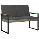  Set vanjskog namještaja 4 pcs Siva i tamno siva poliratan | shoptok.hr