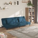  The Living Store Kavč dvosed z ležiščem in dvema blazinama moder žamet - Raztegljiv Kavč, (21494352) | Shoptok.si