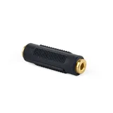 adapter spojnik 3,5mm female stereo to 3,5mm female stereo, GEMBIRD A-3.5FF-01, black