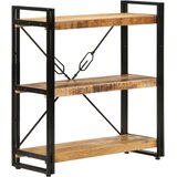  Regal za knjige s 3 razine 77x30x80 cm od drva manga i željeza | shoptok.hr