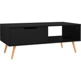 Maison Chic Klubska mizica - kavna mizica - Nizka mizica črna 100x49,5x43 cm inženirski les, (21753604) Cene
