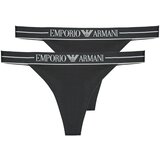 Emporio Armani String 2-PACK T-THONG Črna u