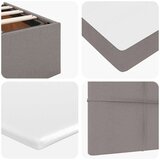 vidaXL Otomanski posteljni okvir z vzmetnicami taupe 200x200 cm blago | Shoptok.si