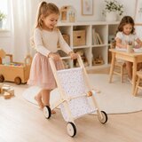 Ginger Home Drvena kolica za lutke s mekom tekstilnom ko&amp;scaron;arom, 34x46x49,5 cm Slike