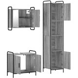  Set ormarića za kupaonicu 3 kom. Siva Sonoma 40 x 36 x 181 cm - Siva Sonoma Kupaonski ormarić (2 vrata) + viseći ormarić + kupao | shoptok.hr
