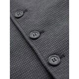 Ombre Fitted elegant men's structured knit vest - graphite | Shoptok.si