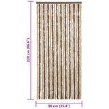  Zastor protiv muha tamnosmeđi i bež 90 x 220 cm od šenila | shoptok.hr