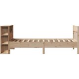 vidaXL Knjižna postelja brez vzmetnice 100x200 cm trdna borovina | Shoptok.si
