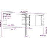  Uzglavlje bijelo 156 x 4 x 100 cm od masivne borovine | shoptok.hr