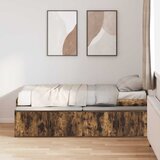  Krevetna konstrukcija s ladicama Dimljeni hrast 90 x 190 cm | shoptok.hr