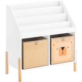 SoBuy otroška knjižna omara, knjigarna za otroke montessori, otroška knjigarna KMB115-W, (22108370) Cene