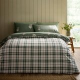 Catherine Lansfield Zelena podaljšana posteljnina za zakonsko posteljo 230x220 cm Stag Check – | Shoptok.si