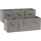 Dardanar Zložljiva kocka za shranjevanje iz blaga z ročaji, siva, (21064081) | Shoptok.si