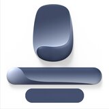 INF Silikonski komplet podloge za miško z oporo za zapestje, lycra Dark Blue, (5000264656) | Shoptok.si