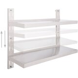  Zidne police s 2 razine od nehrđajućeg čelika 100 x 30 cm | shoptok.hr