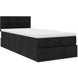 vidaXL Otomanski krevet s madracem crni 100x200 cm tkanine | shoptok.hr
