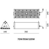  Industrijska tehnička LED svetiljka NICO HIGHBAY LED/72W/230V 3000/4000/6000K IP65 | Eponuda.com