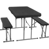  Set za catering stol + klupe 105 x 65 x 69 cm crni Slike