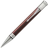 Parker Kemični svinčnik Duofold Chevron, rdeče srebrn Cene