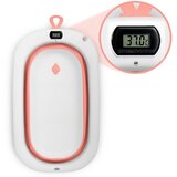 Ricokids RK-287 sklopiva kada za bebe – s termometrom, stalkom i uloškom, bijelo-ružičasta | shoptok.hr