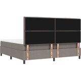  Krevet s opruga kutije Sivo-smeđa 200 x 200 cm tkanina Slike