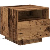  Noćni ormarići s LED svjetlima 2 kom Stari drvo 40x39x37 cm | shoptok.hr
