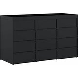  Skladištenje kanti za 3 kante Crna 204 x 77,5 x 121,5 cm | shoptok.hr