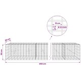  Gabion s žicom debljine 3 5 mm i mrežom 5x10 cm 450x20x50 cm - 20 cm 50 cm 450 cm | shoptok.hr
