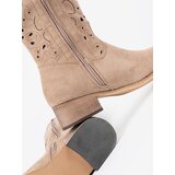 SEASTAR Suede beige knee-high boots | shoptok.hr