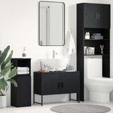 vidaXL kabinet ispod umivaonika Crni hrast 80x33x60 cm Inženjersko drvo u