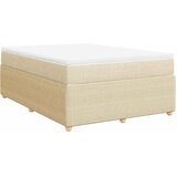  Krevet s oprugama i madracem krem 140x200 cm od tkanine | shoptok.hr