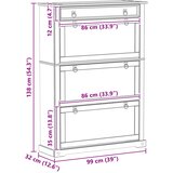  Ormar za cipele s ladicama Corona Bijelo 99 x 32 x 138 cm | shoptok.hr