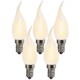 Komplet 5 E14 LED motnih svečk BXS35 1W 100 lumnov 2200K