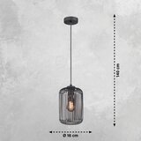 SCHÖNER WOHNEN Crna viseća svjetiljka s metalnim sjenilom ø 16 cm Cage – | shoptok.hr