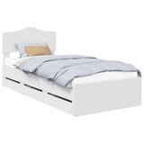  Krevetna konstrukcija Bijelo 75 x 190 cm Inženjersko Drvo Bijela 196 x 78 x 90 cm | Shoptok.si