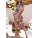 Fenzy Maxi Obleka S Cvetličnim Potiskom, Večbarvna | Shoptok.si