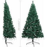  Umjetna osvijetljena polovica božićnog drvca zelena 210 cm | shoptok.hr