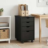  Mobilni ormar s kotačem Sivi 34 x 39 x 56 cm Masivna borovina | shoptok.hr