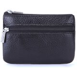 INF Majhna denarnica / držalo za kartice z zadrgo, črno pravo usnje, (21257062) | Shoptok.si