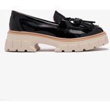 Resti Black lacquered women's moccasins with tassels Kaipo- Footwear | shoptok.hr