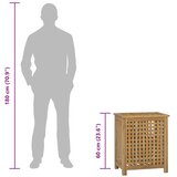  Košara za rublje 50 x 35 x 60 cm od masivne tikovine | shoptok.hr