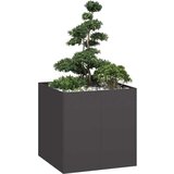 vidaXL Cvetlično korito črno 80x80x80 cm jeklo | Shoptok.si