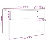  Set toaletnog stolića boja hrasta sonome 74,5x40x141 cm | shoptok.hr