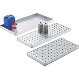 eurokraft basic Jeklena univerzalna kadica za majhne posode, svetlo modra, prestrezna prostornina 12 l, dolžina 470 mm | Shoptok.si