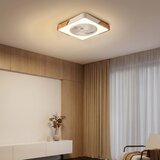  Brilagi-LED prigušiva svetiljka sa ventilatorom LED/30W/230V 3000-6500K bela/hrast + daljinski upravljač | Eponuda.com
