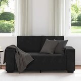  Dvosjed Kauč Crni 160x78x84 cm Baršun | shoptok.hr