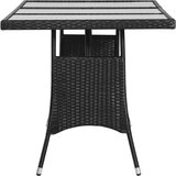  Vrtni stol crni 170 x 80 x 74 cm od poliratana | shoptok.hr