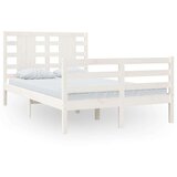  Posteljni okvir bel iz trdne borovine 120x200 cm, (20645642) | Shoptok.si